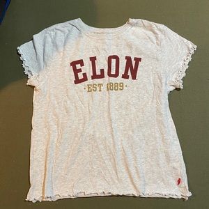 Elon University Ruffled T-Shirt